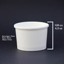 Pote Polipapel P/helado 4,5 Oz/120 Cc.  Blanco Pack 50 Uni
