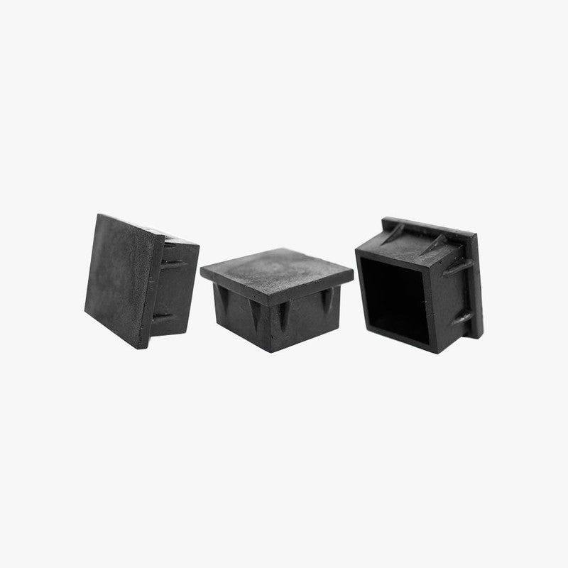 REGATÓN 30 x 30 MM CUADRADO INTERIOR NEGRO PACK 4 UNI