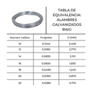 Alambre De Pua Galv. 14 Bwg  X 275 Mts