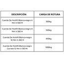 Cuerda De Multifil Blanco+negro 10 Mm X 200 M Zarzartex