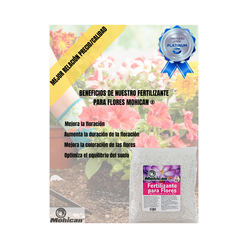 FERTILIZANTE PARA FLORES EN GENERAL BOLSA 1 KG MOHICAN