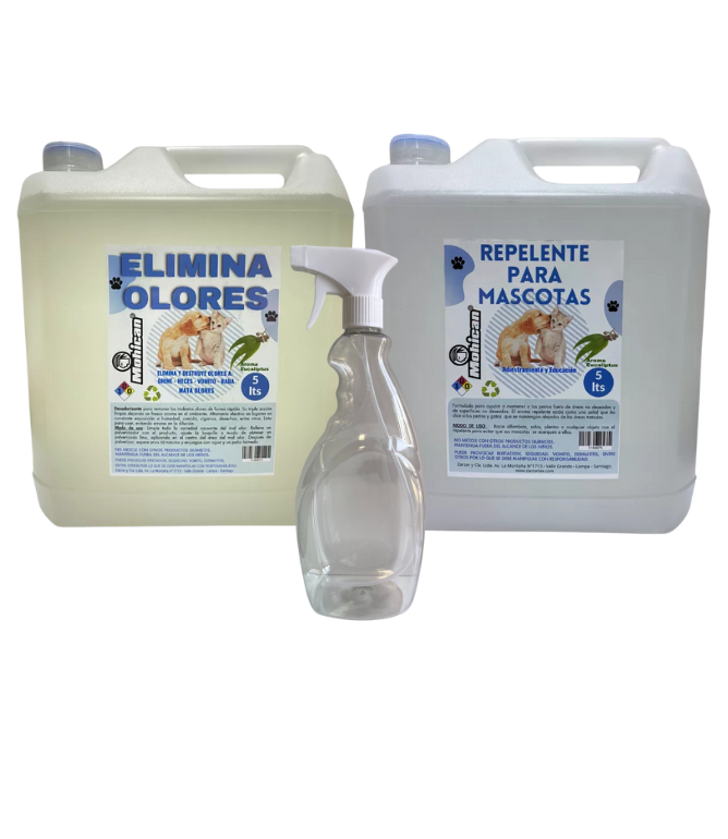 PROMO REPELENTE 5L + ELIMINADOR OLORES 5L EUCALIPTO + ATOMI