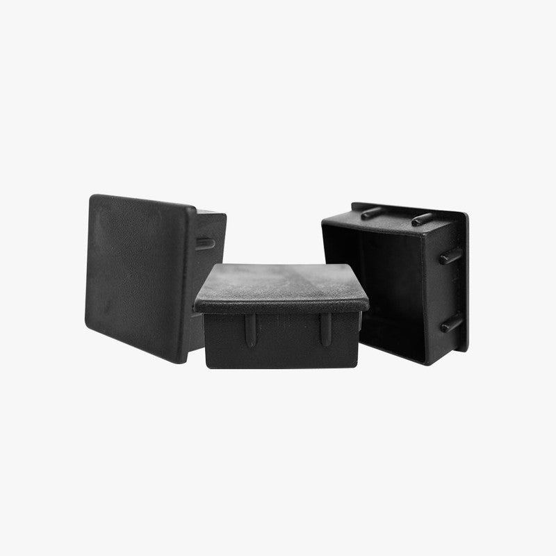 REGATÓN 50 x 50 MM CUADRADO INTERIOR NEGRO PACK 4 UNI