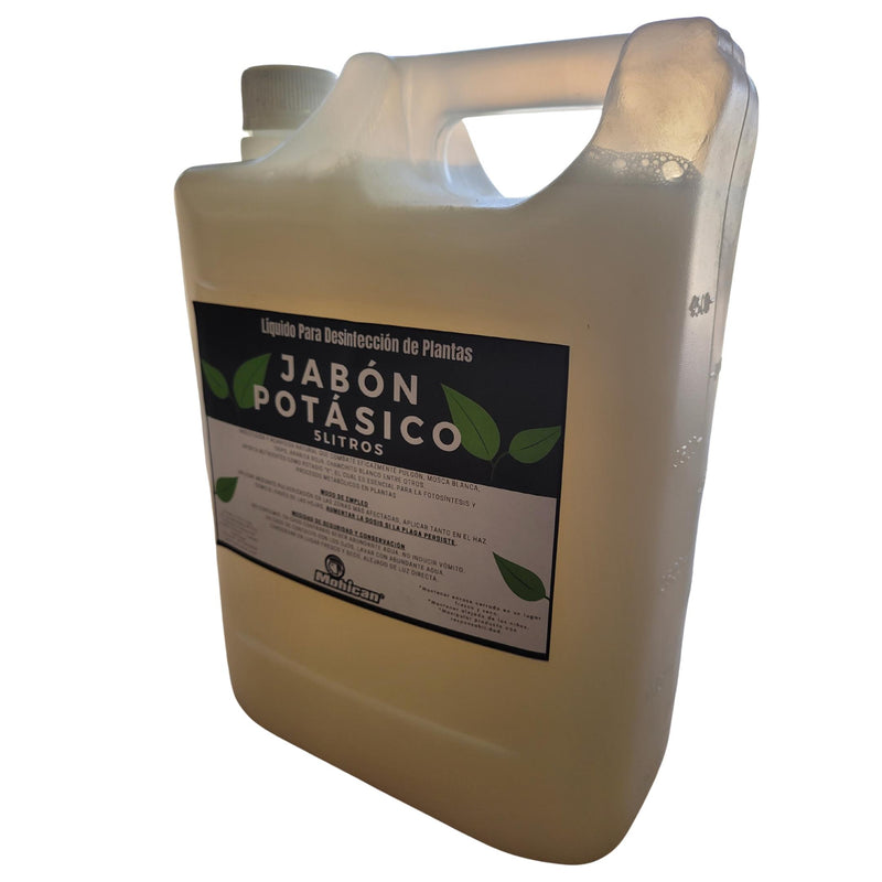 JABON POTÁSICO LIQUIDO PARA DESINFECCIÓN DE PLANTAS 5 LTS