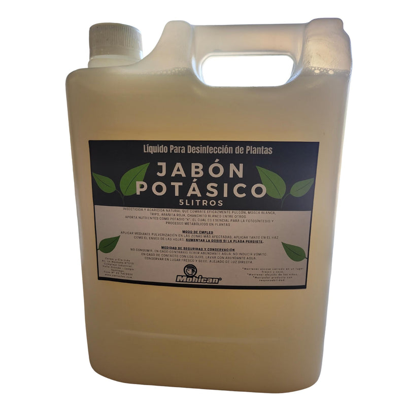 JABON POTÁSICO LIQUIDO PARA DESINFECCIÓN DE PLANTAS 5 LTS