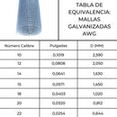 MALLA GALV. AWG 14 CUAD. 50 MM, 2,0 MT X 25 MT